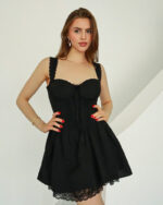 Cherna Roklya Korset S Dantela Pilini 0213001939