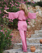 Komplekt Saten Kimono Pantalon Ciklama Pilini 0216000485 6