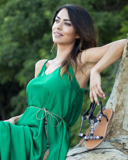 Damski Sandali Kamani Cherni Pilini  0342000054