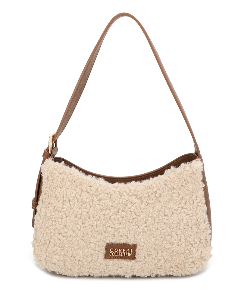 Дамска чанта букле бежова