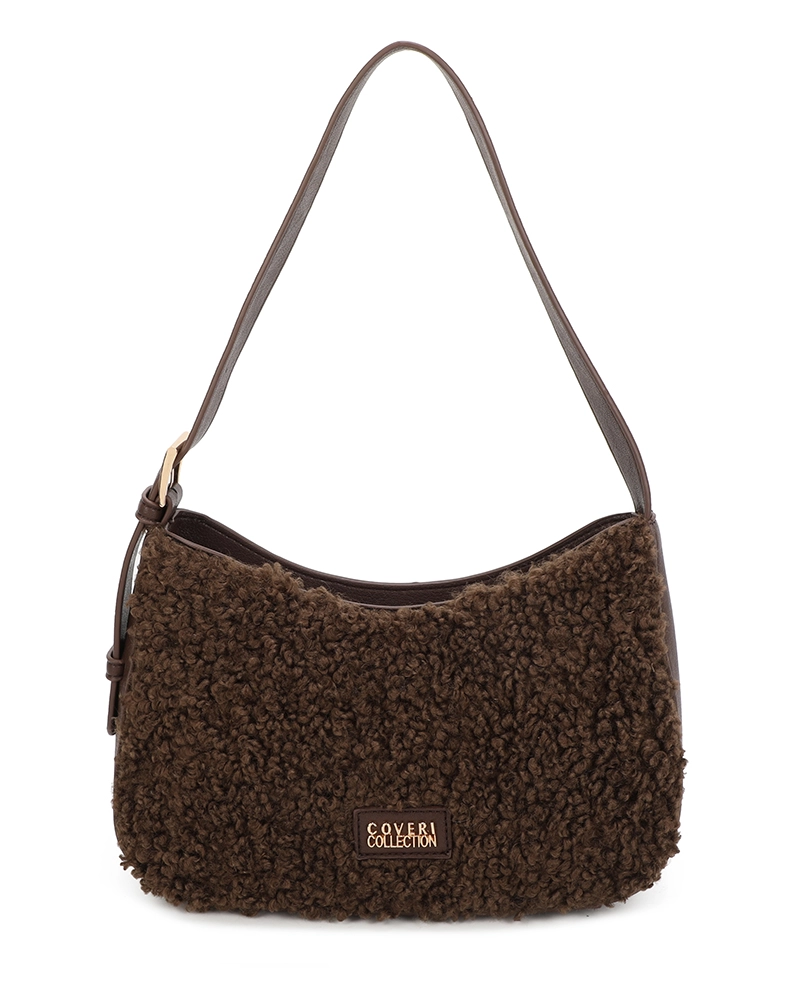 Дамска чанта букле кафява