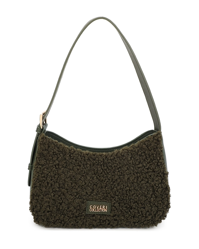 Дамска чанта букле зелена